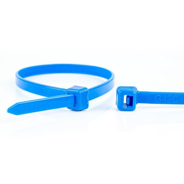 WKK Kunststoffkabelbinder Blau 300x4,8mm 100 St.