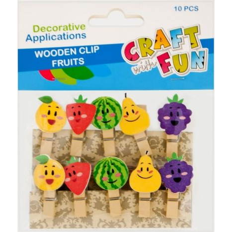  Craft with Fun CF OZDOBA DEK DREW SPINACZ OWOCE 10SZT 20/200