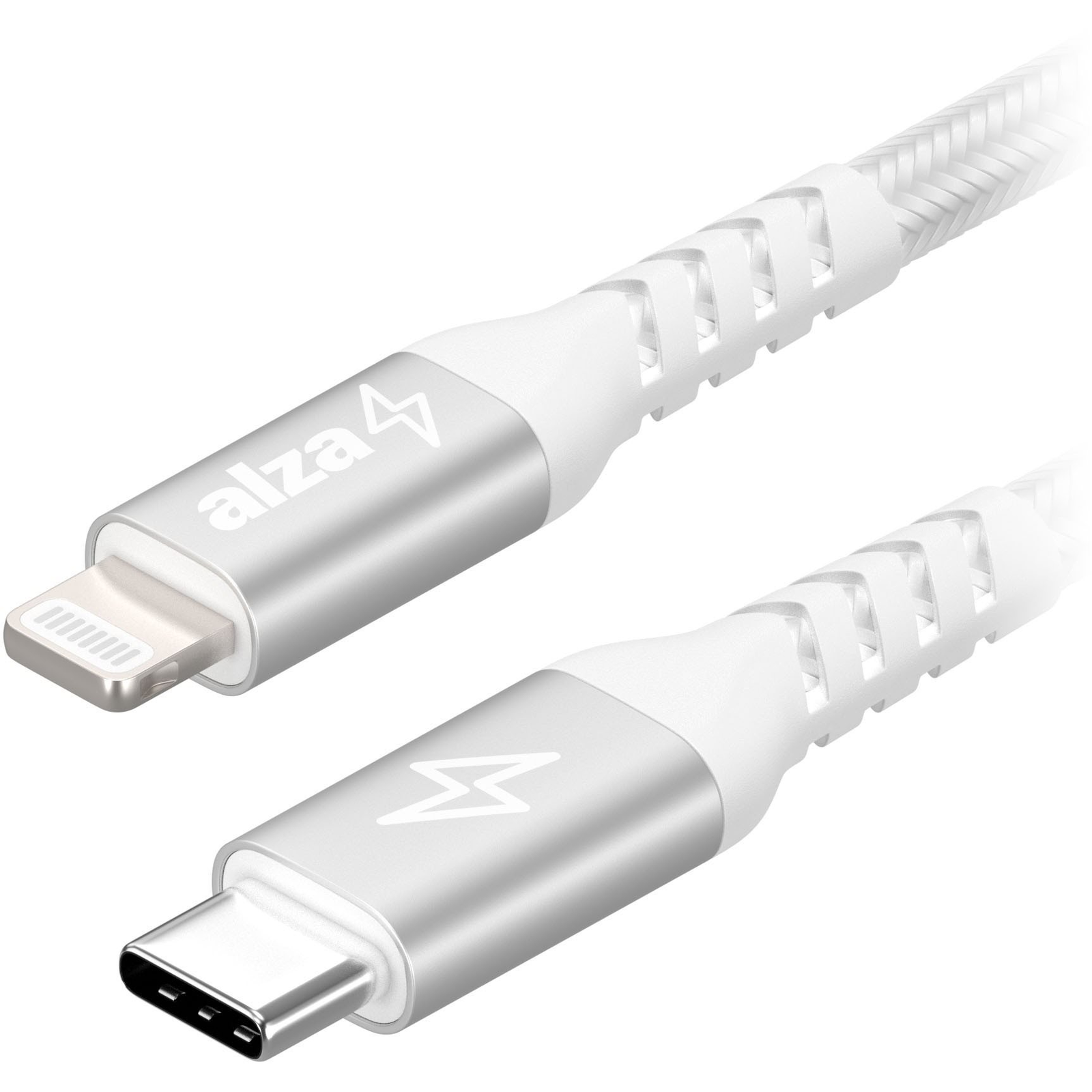 AlzaPower AluCore USB-C to Lightning MFi 0,5m, ezüst (APW-CBMFI94005S)