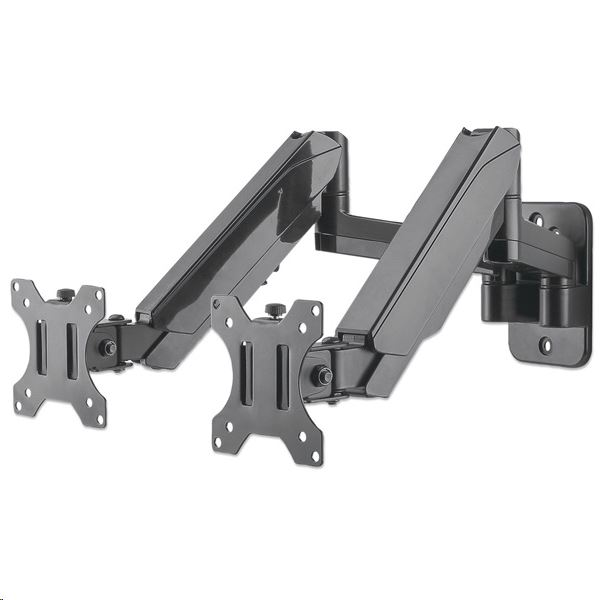 Manhattan gázrugós falitartó dupla karos, dönthető, forgatható fekete (max.VESA:100x100)(17