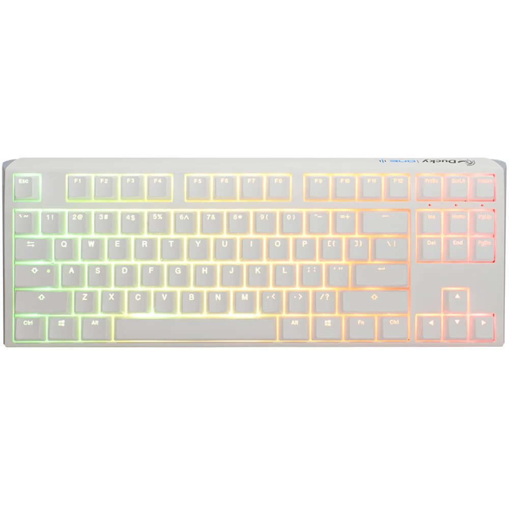 Billentyűzet Ducky ONE 3 TKL MX Clear RGB Premium ABS Magyar (HU) Fehér (DKON2187ST-WHUALPWWWSC1)