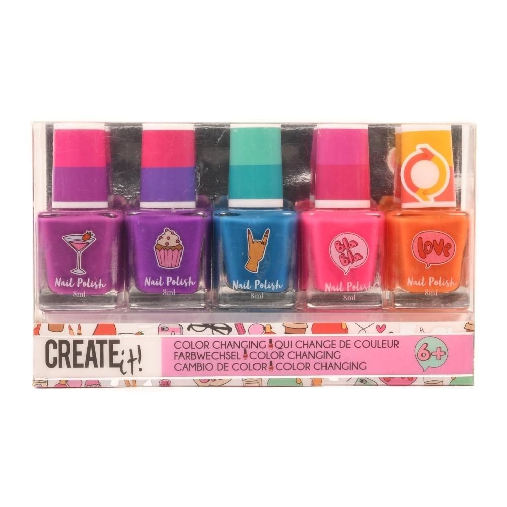 Canenco, Create it! Körömlakk szett 5db-os, színváltós színekkel (84148) (CA84148)