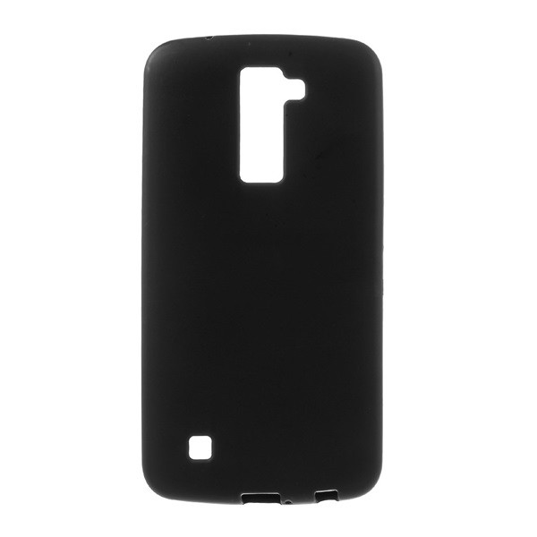Szilikon telefonvédő (matt) FEKETE [LG K10 (K420n)] (5996457634491)