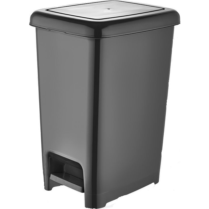 Pedálos szemetes fekete színben (25 L-es) (010430)