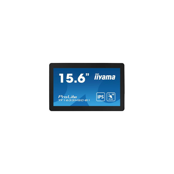 iiyama ProLite TF1633MSC-B1 computerskærm 39,6 cm (15.6") 1920 x 1080 pixel Fuld HD Berøringsskærm Sort