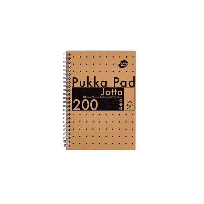 Pukka Pad Jotta Kraft 100 lapos A5 vonalas spirálfüzet - Mintás (9567-KRA)