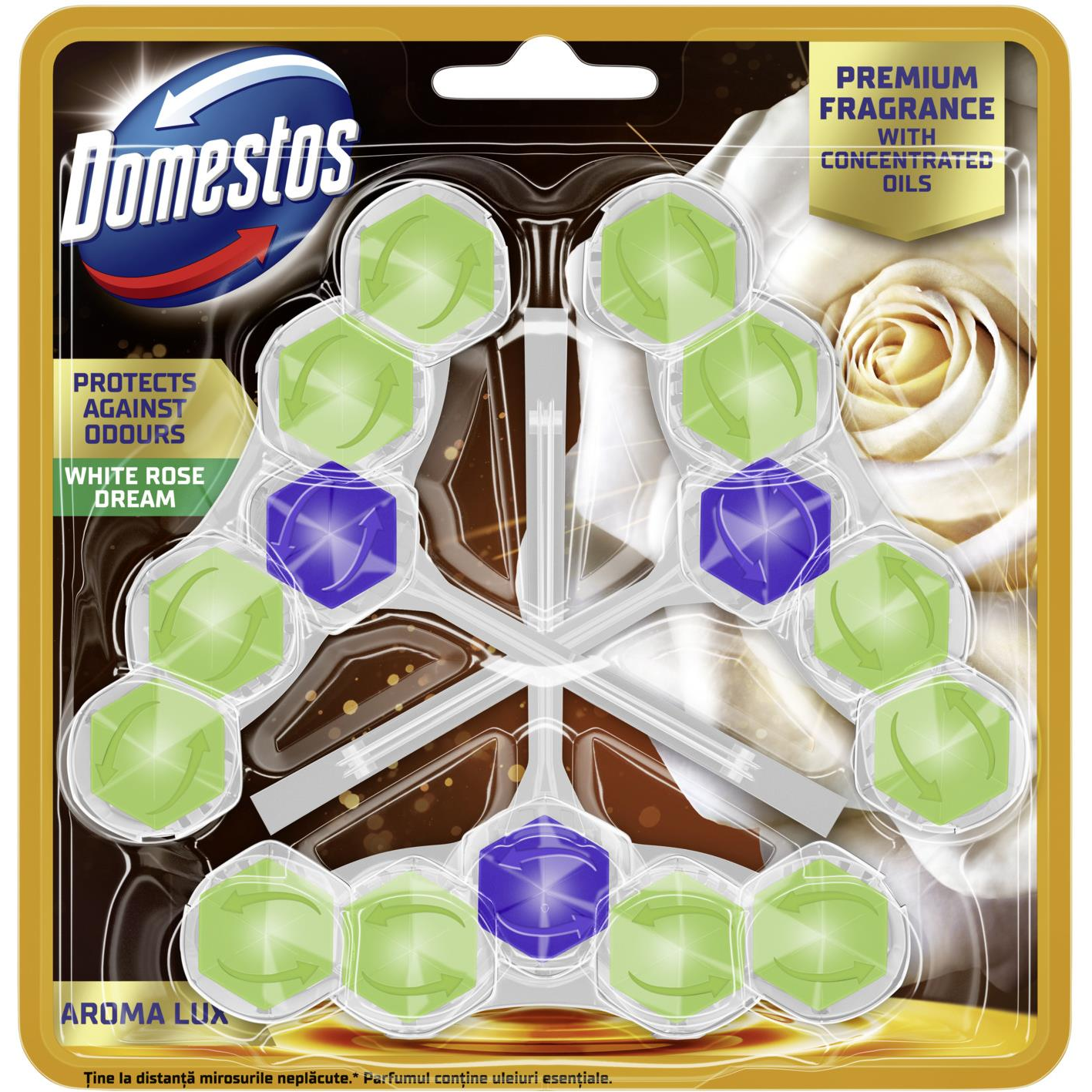 Domestos Aroma Lux White Rose 3× 50 g (8720182903884)