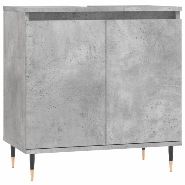 betonszürke műfa fürdőszobaszekrény 58x33x60 cm