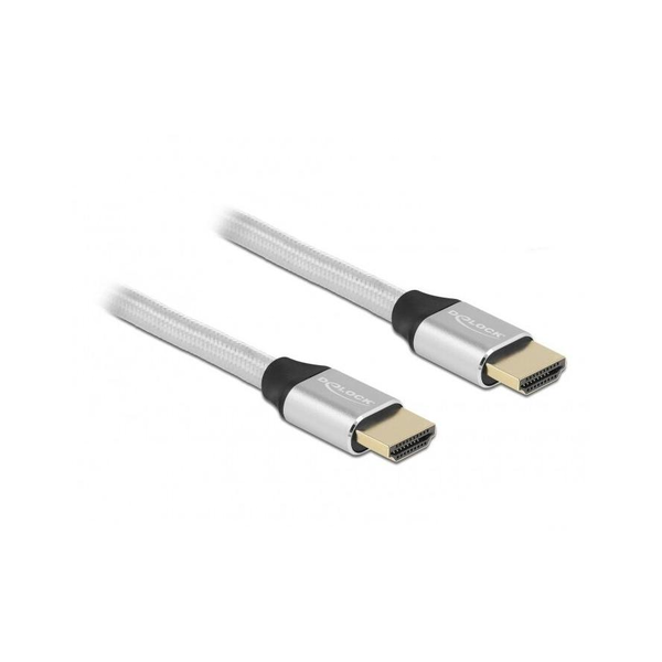 DELOCK Ultra High Speed HDMIKabel 48Gbps 8K 60Hz silber 0,5m