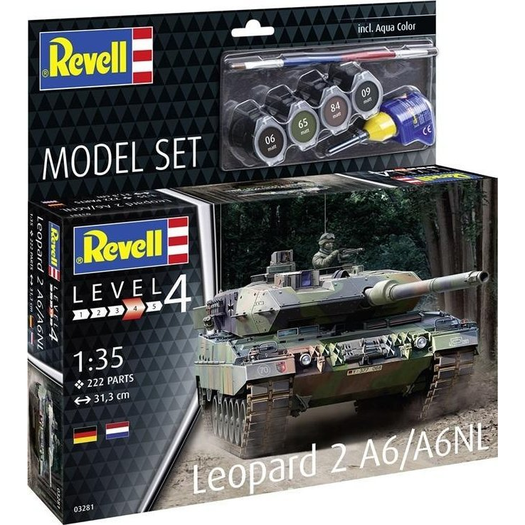 Revell Leopard 2 A6/A6NL 1:35 (63281) makett szett kiegészítőkkel (4009803263281)