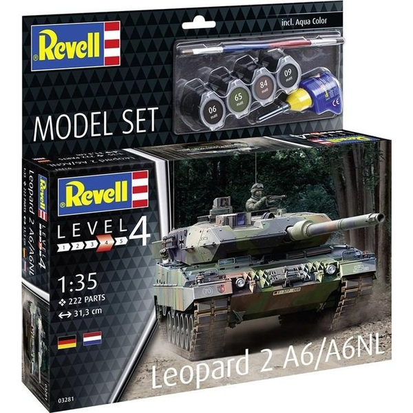 Revell Leopard 2 A6/A6NL 1:35 (63281) makett szett kiegészítőkkel