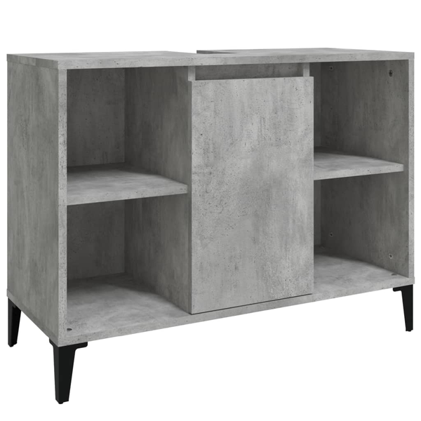 betonszürke színű szerelt fa mosdószekrény 80 x 33 x 60 cm