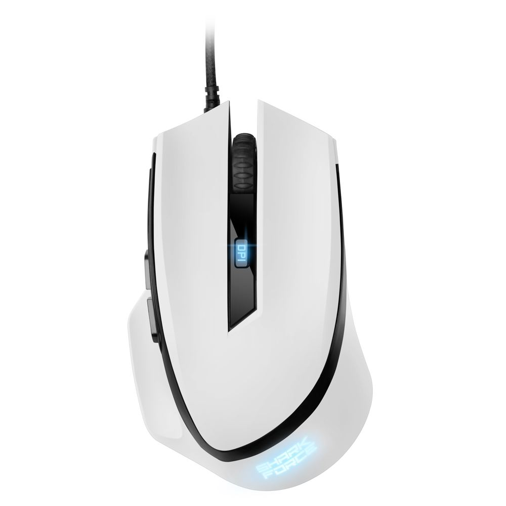 Sharkoon Shark Force II optikai gaming egér fehér 4200 DPI (4044951030446)