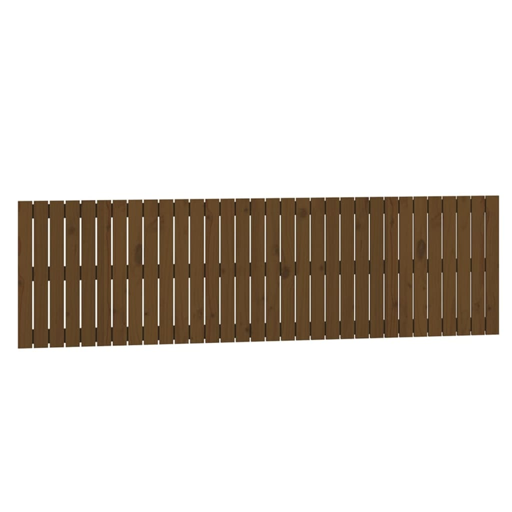 mézbarna tömör fenyőfa fali fejtámla 204 x 3 x 60 cm (824831)