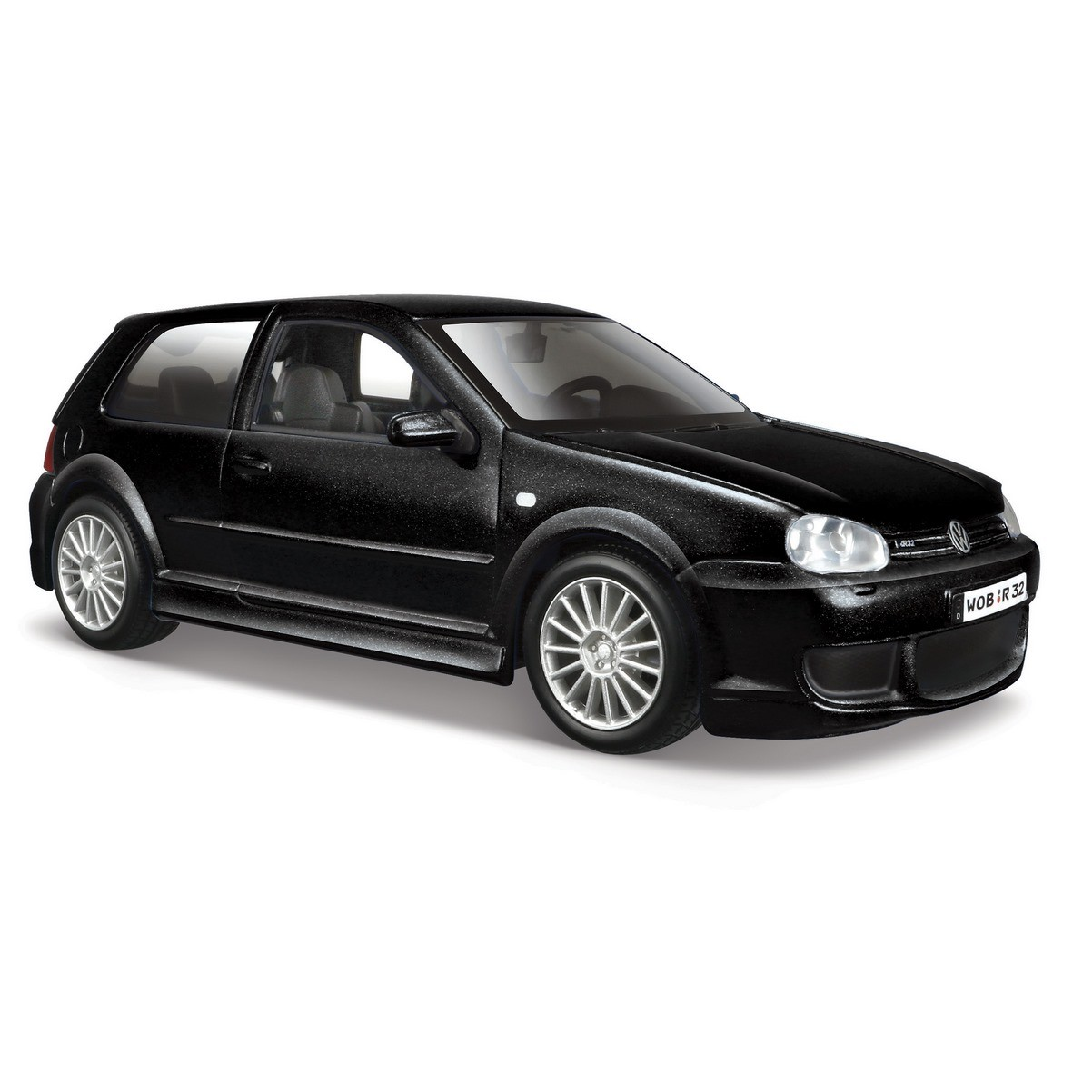 Maisto Volkswagen Golf R32 Grana Fekete autó fém modell (1:24) (10131290BK)