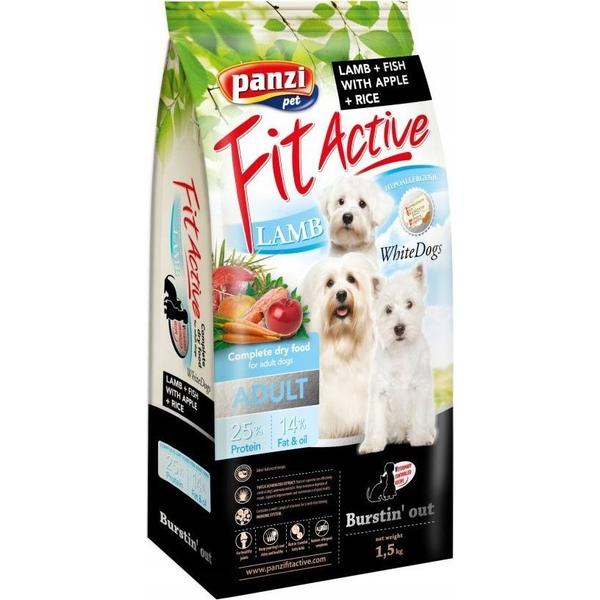 Panzi Fit Active Dog 1,5Kg Adult Whitedogs Borjú és Hal