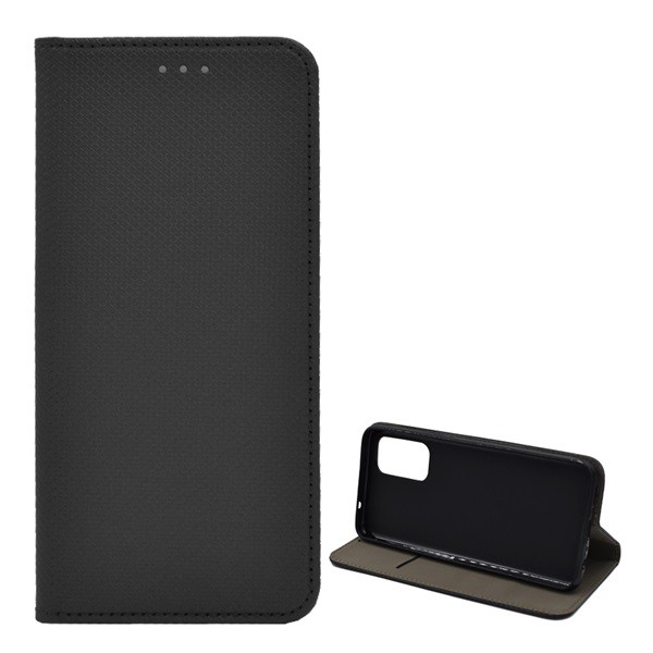 Tok álló, bőr hatású (FLIP, oldalra nyíló, asztali tartó funkció, rombusz minta) FEKETE [Oppo Reno 5 5G] (5996591073170)
