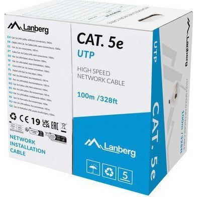 Lanberg LCU5-11CU U/UTP Cat5E Patch kábel 100m - Szürke