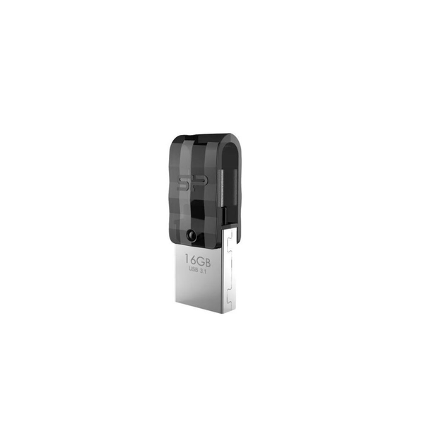 Silicon Power SP016GBUC3C31V1K Mobile C31, 16GB, USB Type-A/ USB Type-C, 3.2 Gen 1, Swivel, Black