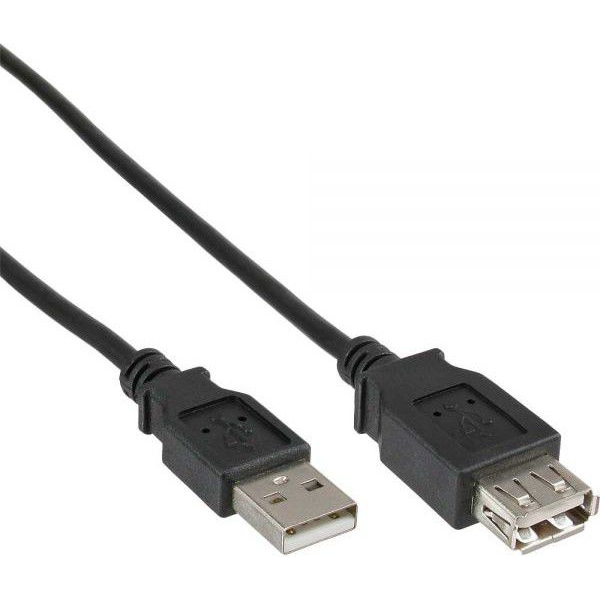 InLine 4043718111077 USB кабел USB 2.0 5 м USB A Черен