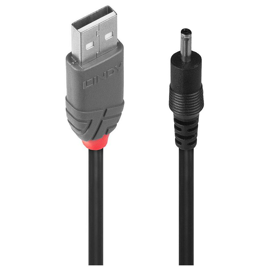 LINDY Adapterkabel USB A St - DC Hohlstecker 3.5/1.35mm St (70266)