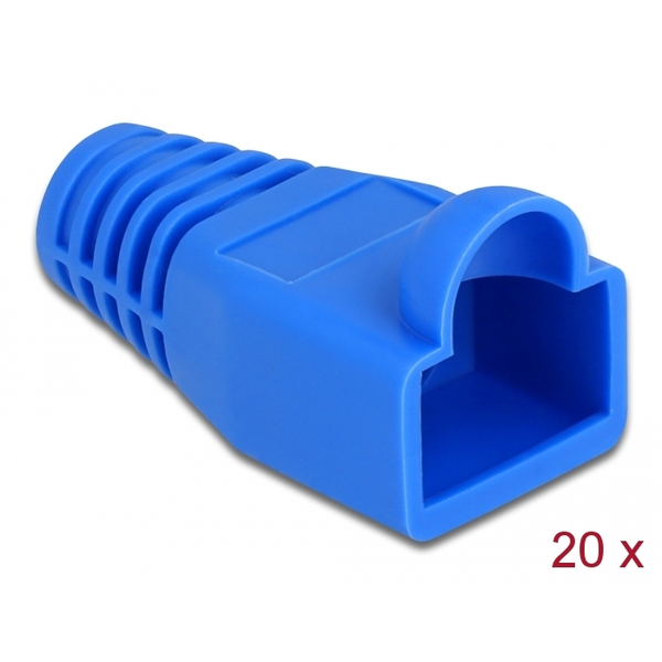Knickschutztülle für RJ45 Stecker blau 20 Stück