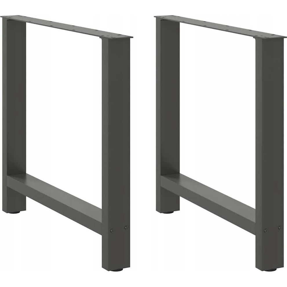 2 db antracit acél dohányzóasztal lábak 80x(72-73) cm (4013314 VidaXL)