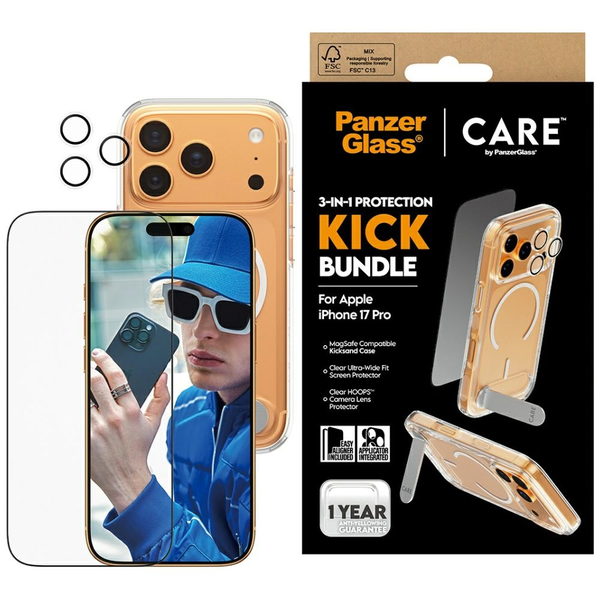 Tvrzené sklo PanzerGlass pro Apple iPhone 17 Pro, 1 ks