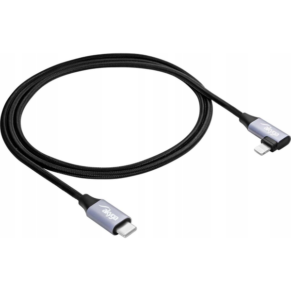 Akyga USB kábel USB-C® dugó, Apple Lightning dugó 1.00 m Fekete AK-USB-56
