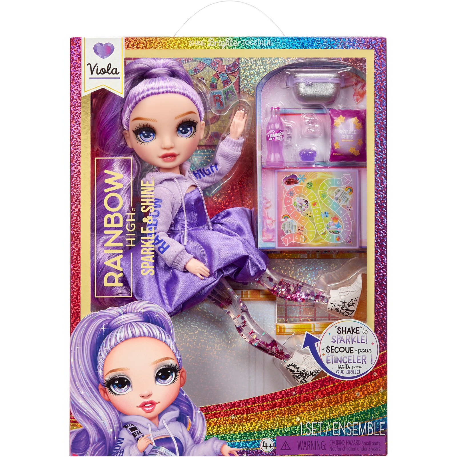 Rainbow High Sparkle & Shine Fashion Dolls- Viola (Purple) (427810-INT)
