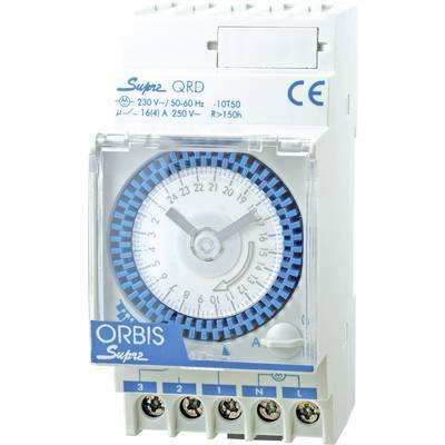 ORBIS Zeitschalttechnik SUPRA QRS 230V Kalapsínes időkapcsoló óra Analóg 230 V/AC (OB290332N)