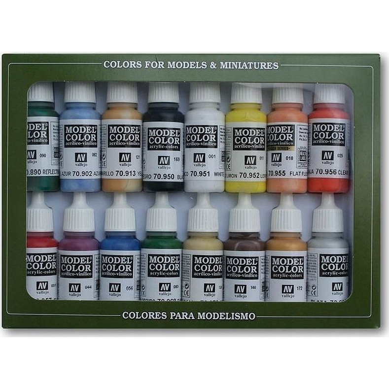 VALLEJO Model Color Basic Colors USA akrilfesték készlet 16x 18ml (2024423)