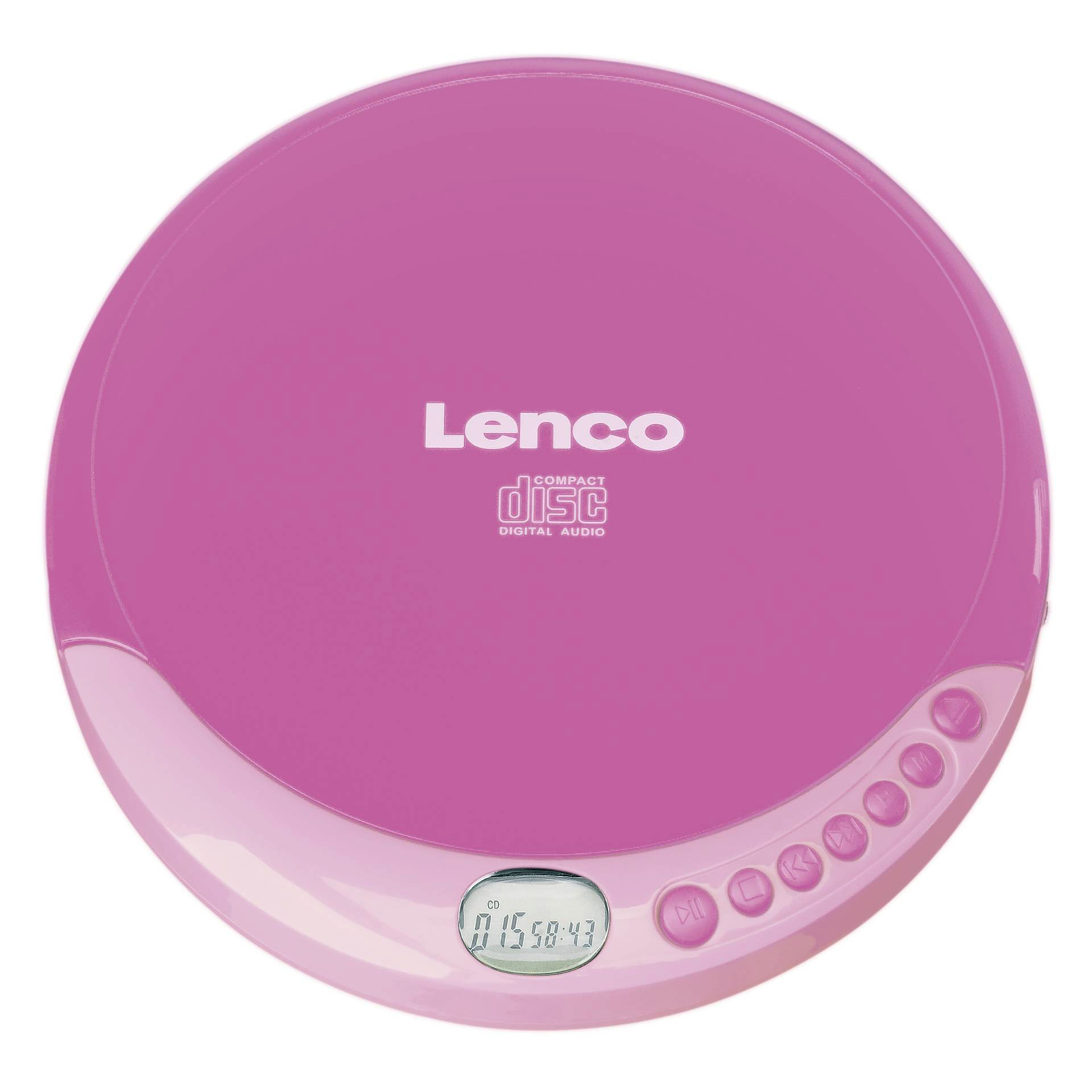 Lenco CD-011 Discman Hordozható CD lejátszó - Rózsaszín Pink (CD-011PINK)