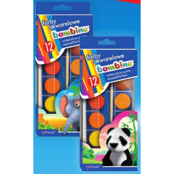 Bambino: Vízfesték szett 12 színnel (5903235001857)