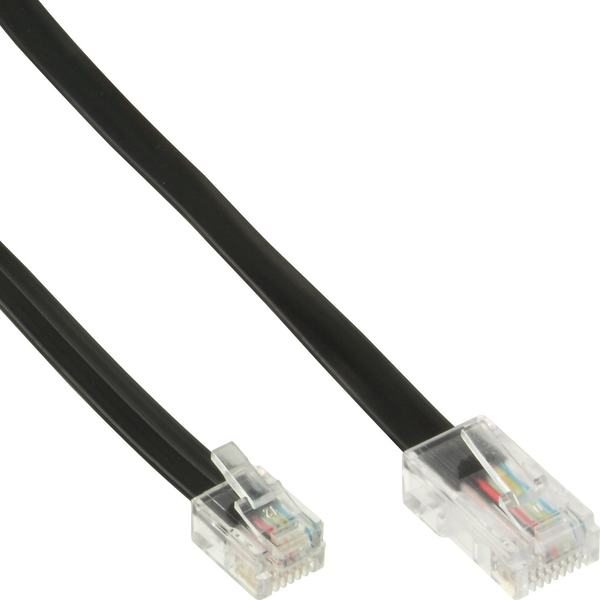 InLine 18648 cavo telefonico Nero
