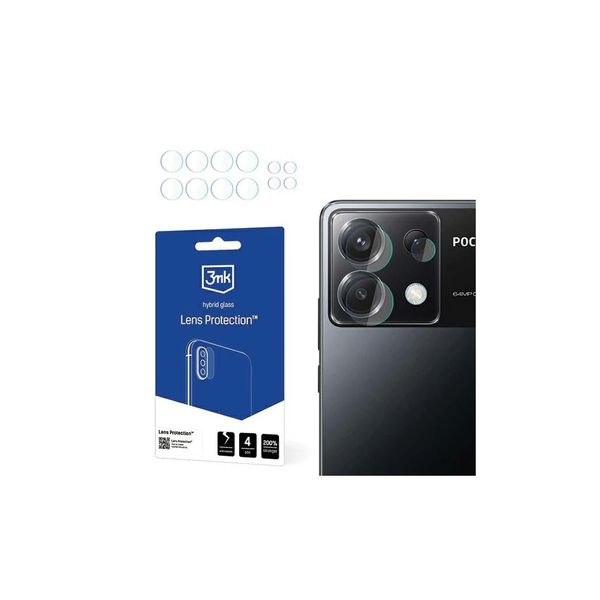 3MK Lens Protect Poco X6 5G készülékhez kameralencsevédő 4 db