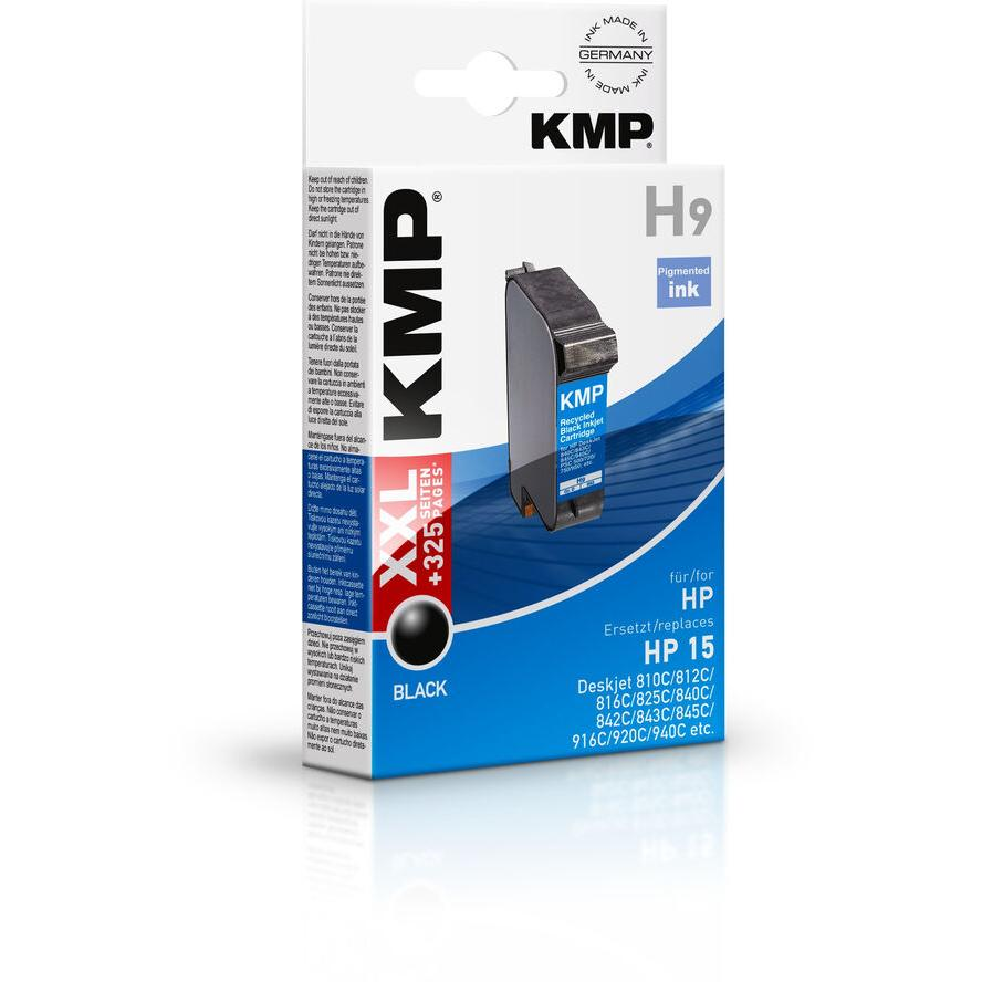 KMP Patrone HP C6615D Nr.15 black 825 S. H9 refilled (0993,4151) (0993,4151)