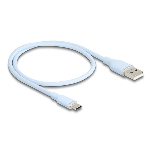 DELOCK USB 2.0 Kabel USB Typ-A St > USB Typ-C St 0.5m blau