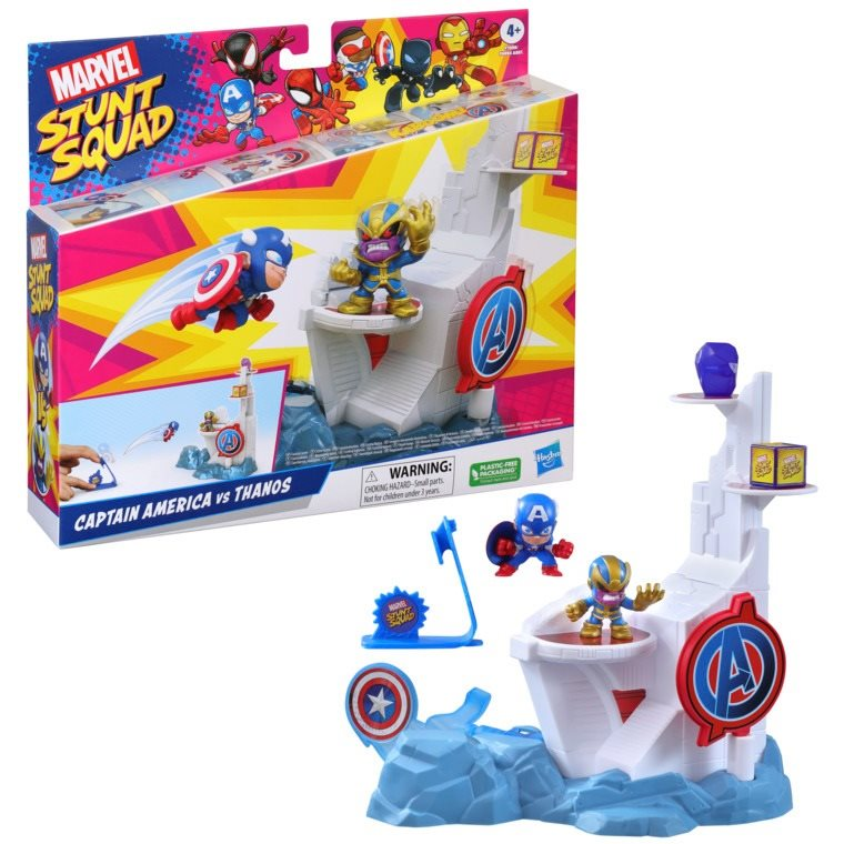 Marvel Stunt and Squad Amerika Kapitány vs. Thanos Játékszett (5010994180997)