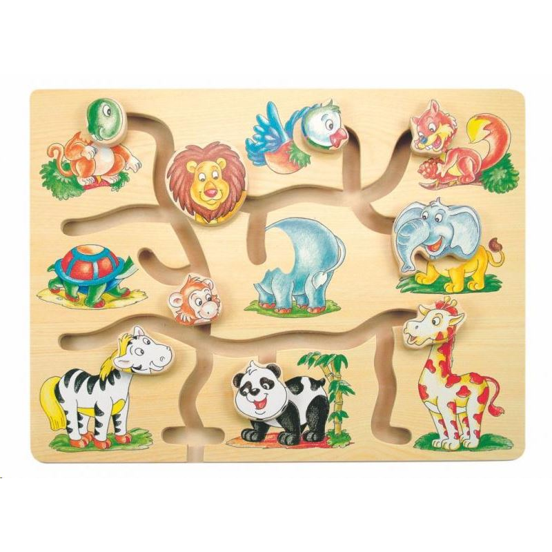 Woodyland Hihetetlen állatok fapuzzle (90313) (90313)
