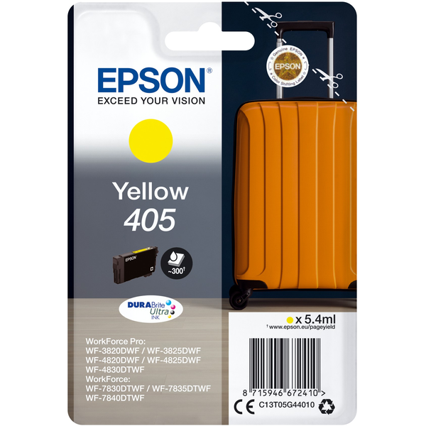 Epson 405 DURABrite Ultra Ink blækpatron 1 stk Original Standard udbytte Gul