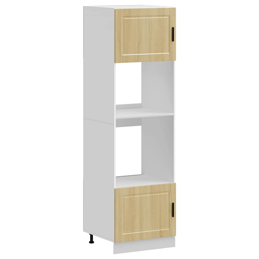 Lucca 2 db sonoma tölgy színű szerelt fa sütőszekrények (3315054)