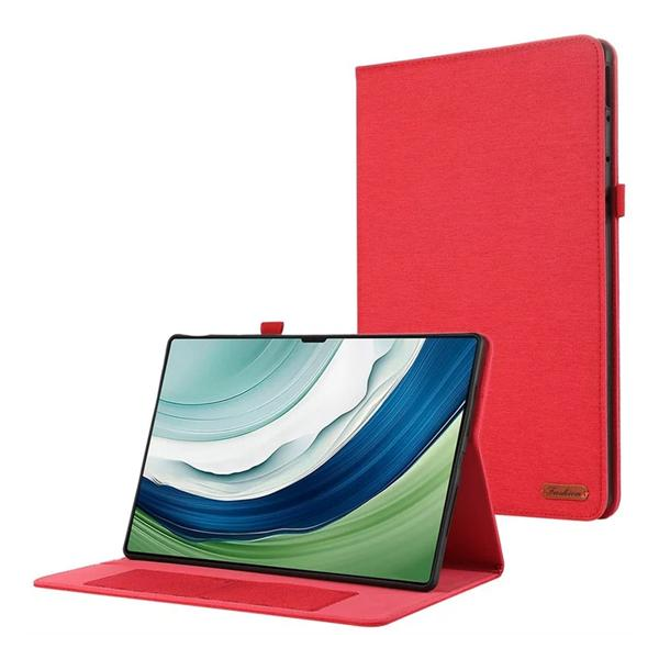 gigapack Tok álló, bőr hatású (FLIP, oldalra nyíló, asztali tartó, textil hatás) PIROS Huawei MatePad Pro 12.2 " csomagolás" (GP-164657)