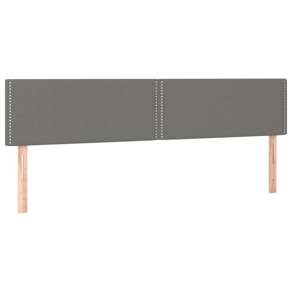 2 db sötétszürke szövet fejtámla 100x5x78/88 cm (345985)