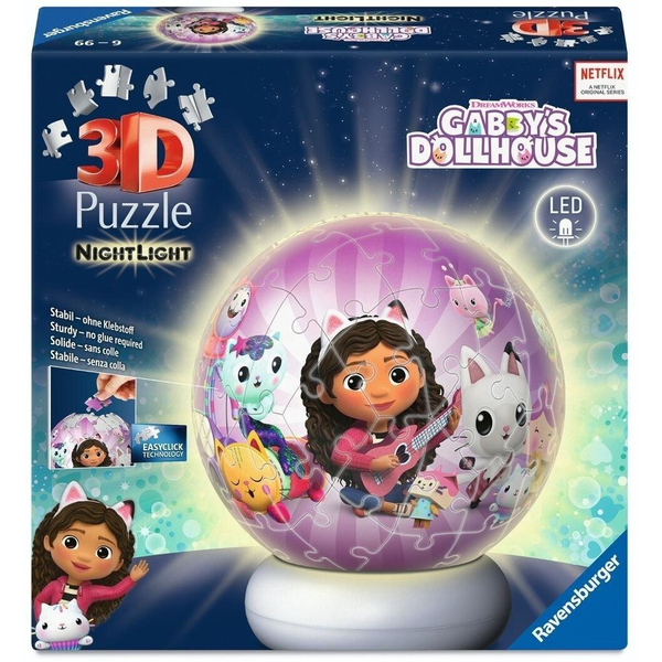 Puzzle 3D - Gabi babaháza éjjeli fény