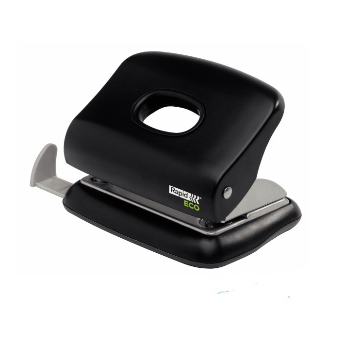 Rapid Eco Egylyukú 20 lap kapacitású lyukasztó - Fekete (24845300)