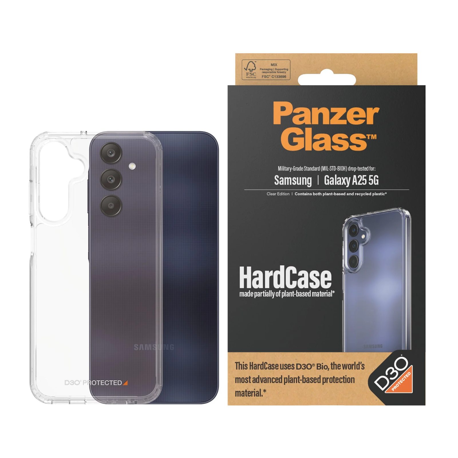 PanzerGlass D3O Samsung Galaxy A25 5G Tok - Átlátszó (0466)
