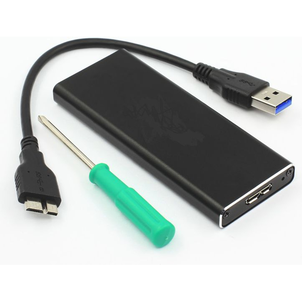 Kieszeń MicroStorage mSATA - USB 3.0, czarna (MSACSC/USB3.0)