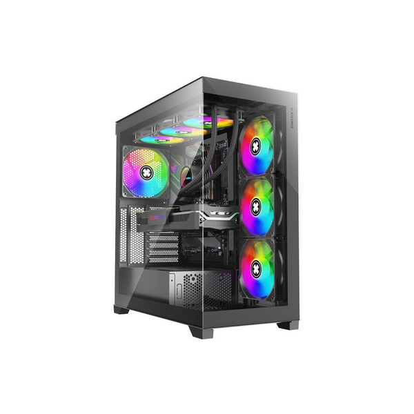 Xilence Gaming Series XG171 Xilent Gleam számítógépház - 4db 140mm-es ARGB + 1db 120mm-es GPU ventilátor mellékelve