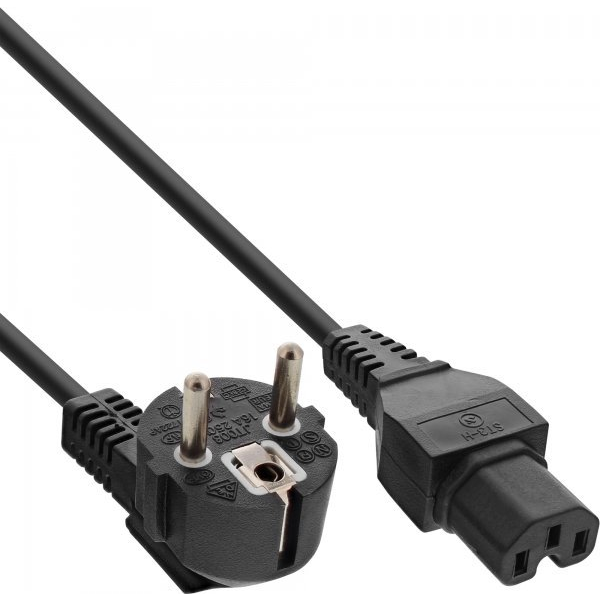 InLine B-16810 cavo di alimentazione Nero 1,8 m Spina di alimentazione di tipo F Accoppiatore C15